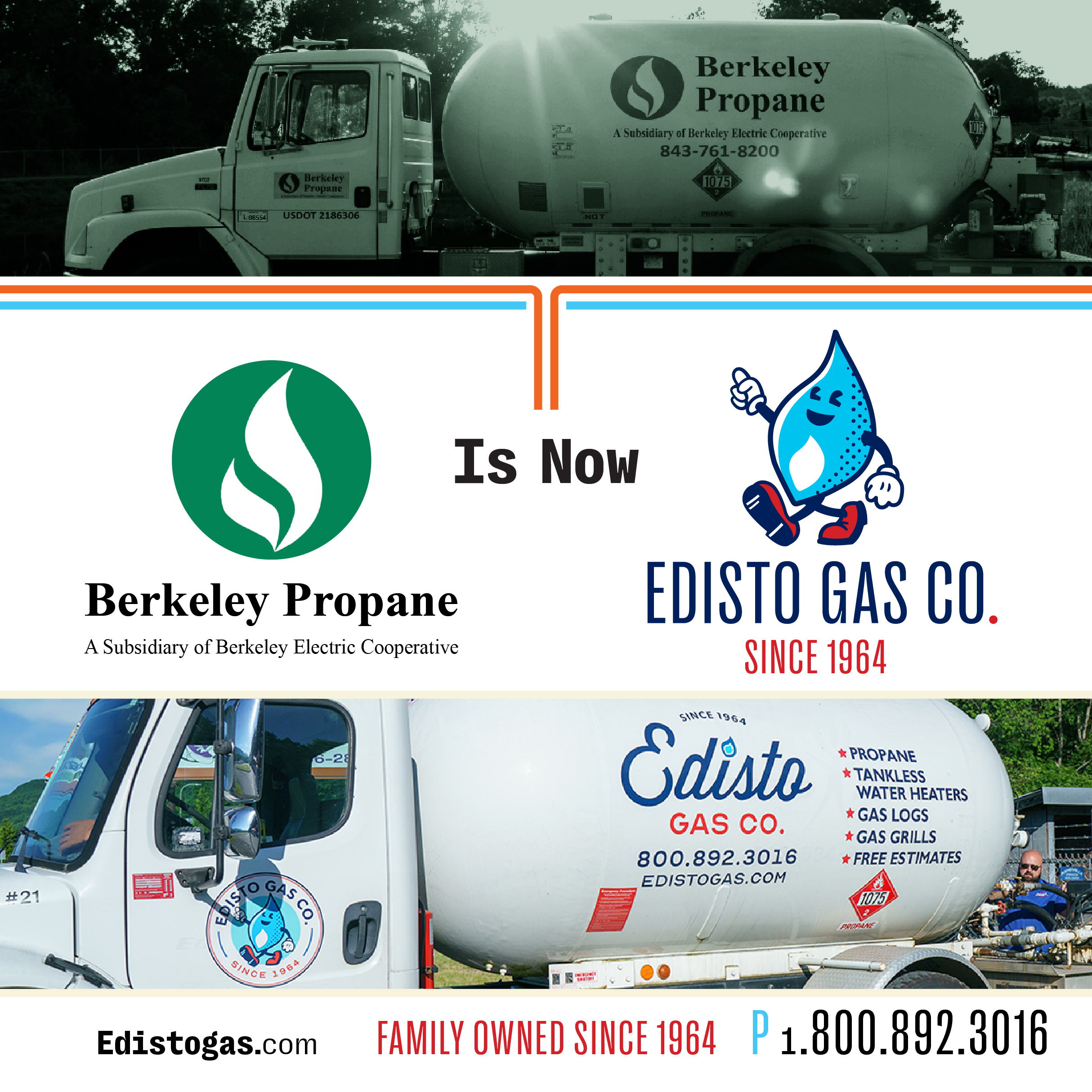 Berkeley Propane is now Edisto Gas