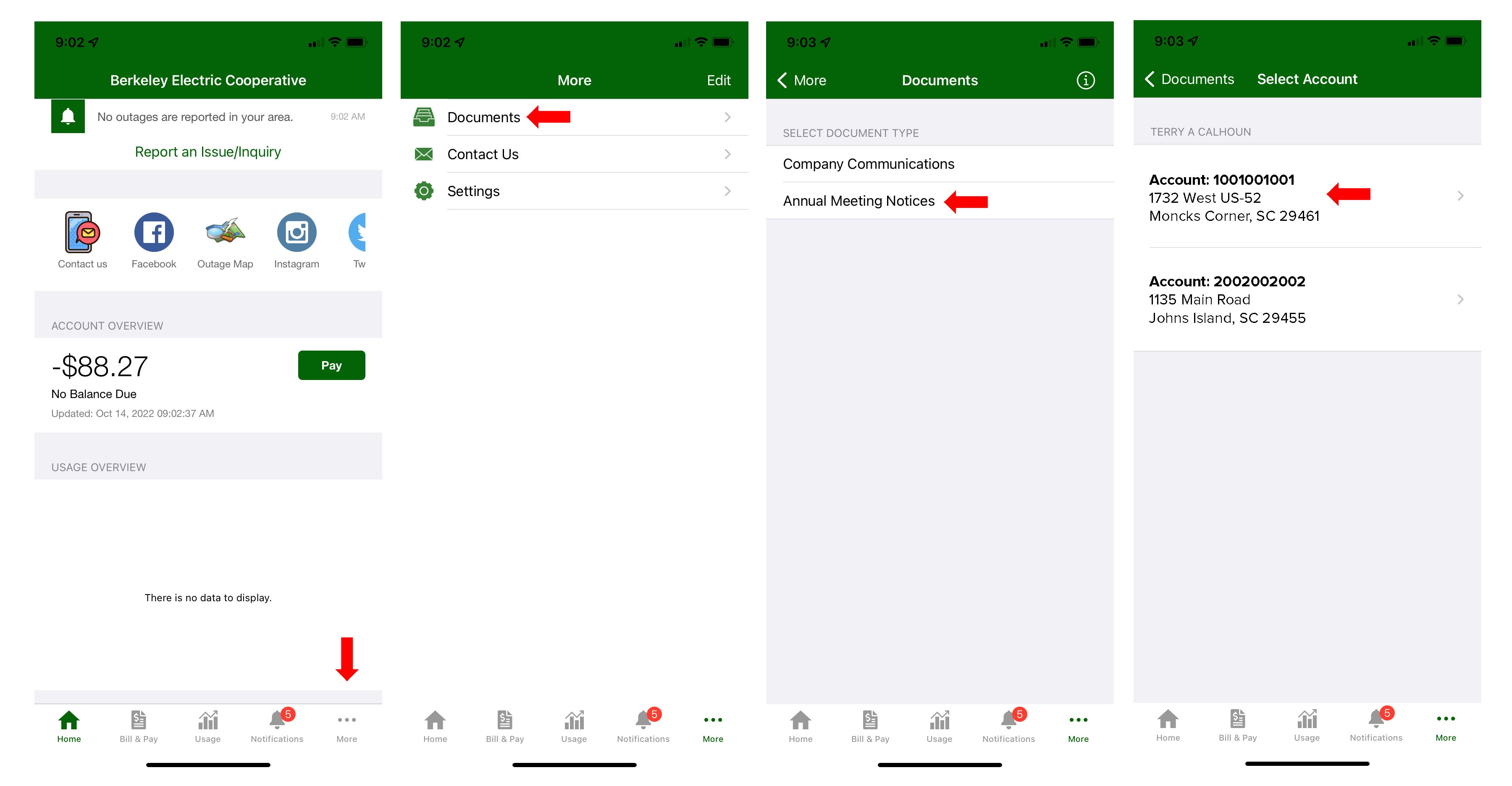screenshots of Smart Hub app instructions