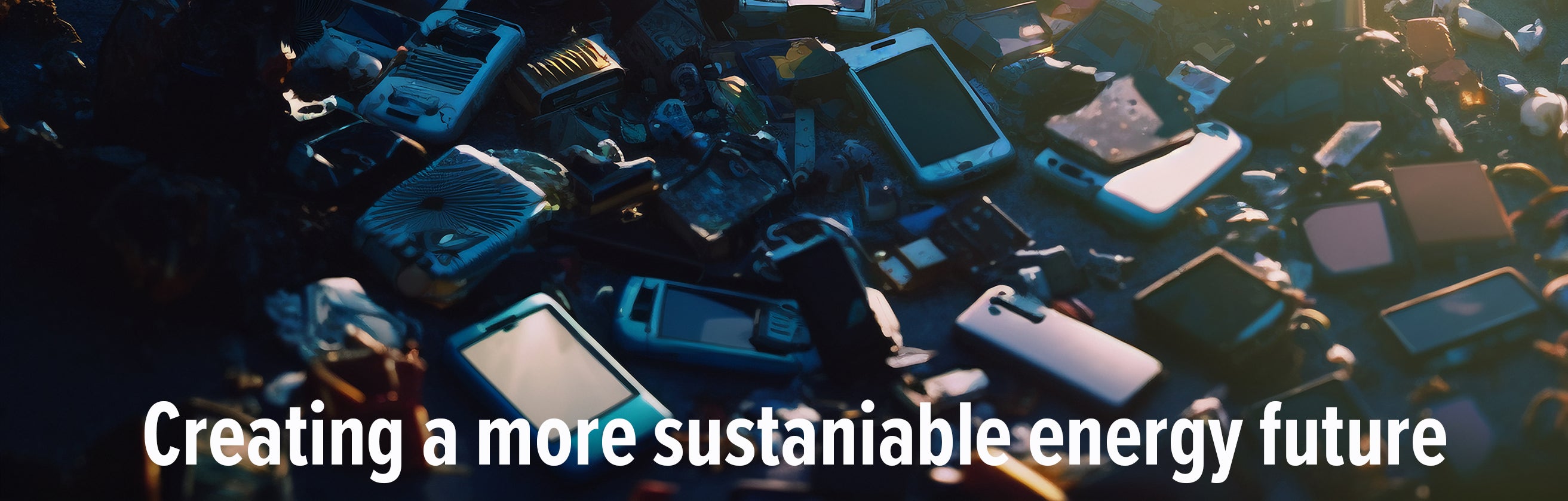 pile of used cell phones and e-waste